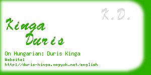 kinga duris business card